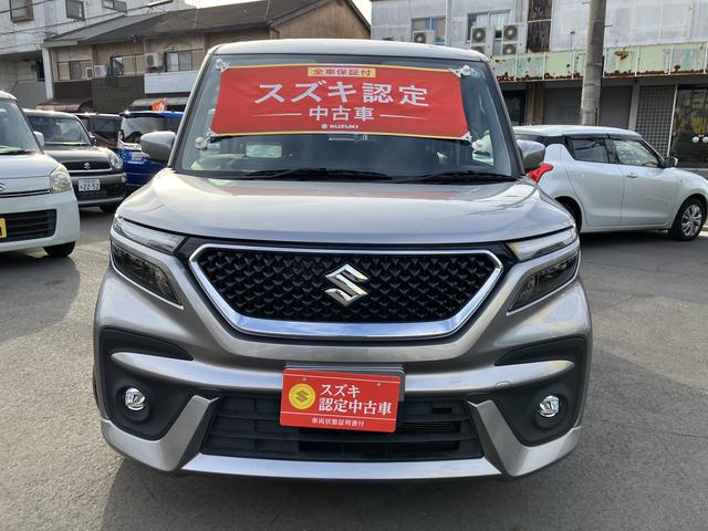 ソリオバンディット バンディット HYBRID MV 衝突被害軽減ブレーキ 後退時ブレーキサポート・両側パワースライドドア・フルオートエアコン・キーレスプッシュスタート・スリムサーキュレーター・ロールサンシェード・シートヒーター・LEDヘッドランプ・フォグランプ(2枚目)