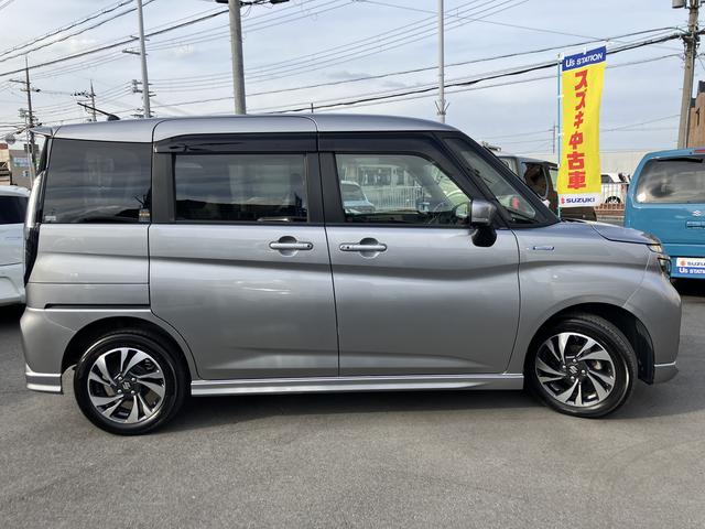 ソリオバンディット バンディット HYBRID MV 衝突被害軽減ブレーキ 後退時ブレーキサポート・両側パワースライドドア・フルオートエアコン・キーレスプッシュスタート・スリムサーキュレーター・ロールサンシェード・シートヒーター・LEDヘッドランプ・フォグランプ(4枚目)