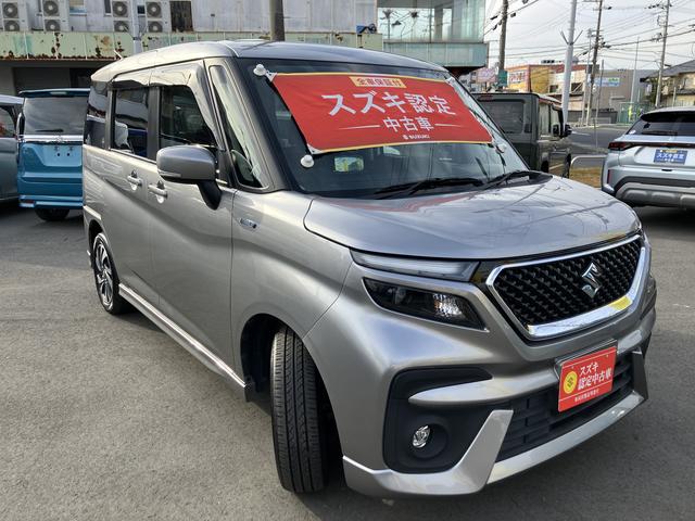 ソリオバンディット バンディット HYBRID MV 衝突被害軽減ブレーキ 後退時ブレーキサポート・両側パワースライドドア・フルオートエアコン・キーレスプッシュスタート・スリムサーキュレーター・ロールサンシェード・シートヒーター・LEDヘッドランプ・フォグランプ(6枚目)