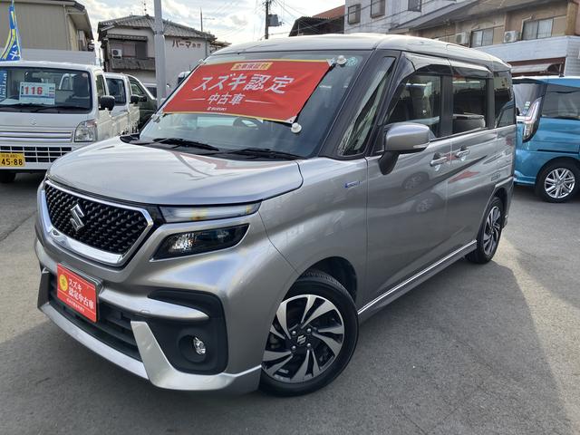 ソリオバンディット バンディット HYBRID MV 衝突被害軽減ブレーキ 後退時ブレーキサポート・両側パワースライドドア・フルオートエアコン・キーレスプッシュスタート・スリムサーキュレーター・ロールサンシェード・シートヒーター・LEDヘッドランプ・フォグランプ(7枚目)