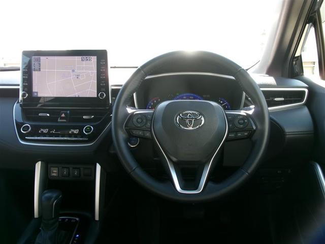 カローラクロス ハイブリッド Z トヨタ認定中古車 衝突軽減B スマキ- Bモニター アクティブクルーズコントロール DAナビ LED AC 運転席Pシート キーレス アルミ エアバッグ ABS パワーウィンドウ 横滑り防止機能 ナビ(4枚目)