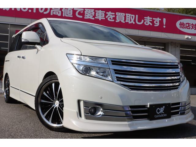 エルグランド ライダー　黒本革シート　マニュアルシート　サンルーフ／エアロ／ＲＡＹＳ２０インチアルミ／ＴＥＩＮ車高調／ニスモマフラー／黒革シート／７人乗りオットマン／ナビ・フルセグＴＶ／両側電動スライドドア／ＨＩＤヘッドライト／ＥＴＣ／スマートキー／禁煙（77枚目）