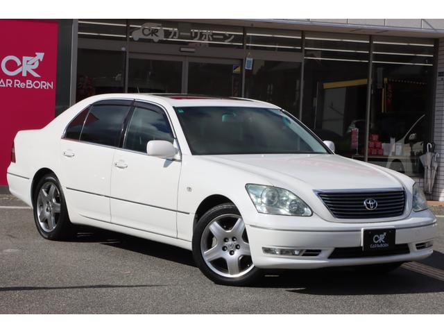 セルシオ ｅＲ仕様　後期型最終モデル／サンルーフ／純正ナビ／バックカメラ／黒革メモリー付パワーシート／ウッドコンビステアリング／クルーズコントロール／リア電動サンシェード／純正ＥＴＣ／スマートキー／純正１８インチアルミ（2枚目）