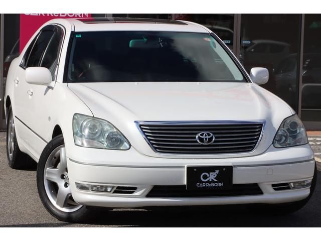 セルシオ ｅＲ仕様　後期型最終モデル／サンルーフ／純正ナビ／バックカメラ／黒革メモリー付パワーシート／ウッドコンビステアリング／クルーズコントロール／リア電動サンシェード／純正ＥＴＣ／スマートキー／純正１８インチアルミ（3枚目）