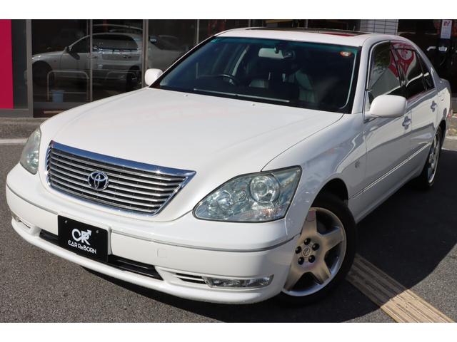 セルシオ ｅＲ仕様　後期型最終モデル／サンルーフ／純正ナビ／バックカメラ／黒革メモリー付パワーシート／ウッドコンビステアリング／クルーズコントロール／リア電動サンシェード／純正ＥＴＣ／スマートキー／純正１８インチアルミ（9枚目）