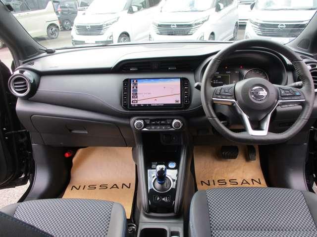 キックス 1.2 X (e-POWER) アラウンドビューモニター・ETC・ドライブ ナビ&TV ワンオ-ナ-車 追従クルコン スマートキー LEDヘッド レーンアシスト パワーステアリング ドライブレコーダー ETC メモリーナビ サイドエアバッグ アルミ AAC キーレス ABS(3枚目)