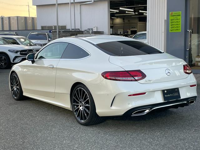 Cクラス C180クーペ スポーツ レザーエクスクルーシブパッケージ ダイヤモンドホワイト 本革クランベリーレッド/ブラック 認定中古車メーカー保証2年付 車検受渡し(6枚目)