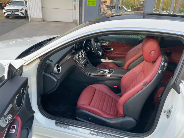 Cクラス C180クーペ スポーツ レザーエクスクルーシブパッケージ ダイヤモンドホワイト 本革クランベリーレッド/ブラック 認定中古車メーカー保証2年付 車検受渡し(16枚目)