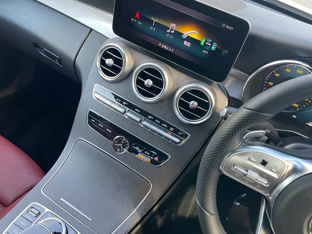 Cクラス C180クーペ スポーツ レザーエクスクルーシブパッケージ ダイヤモンドホワイト 本革クランベリーレッド/ブラック 認定中古車メーカー保証2年付 車検受渡し(35枚目)