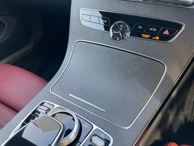 Cクラス C180クーペ スポーツ レザーエクスクルーシブパッケージ ダイヤモンドホワイト 本革クランベリーレッド/ブラック 認定中古車メーカー保証2年付 車検受渡し(42枚目)