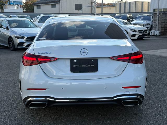 Cクラス C220dアバンギャルド AMGラインパッケージ リア・アクスルステアリング オパリスホワイト パノラミックスライディングルーフ ベーシックパッケージ AMGライン(5枚目)