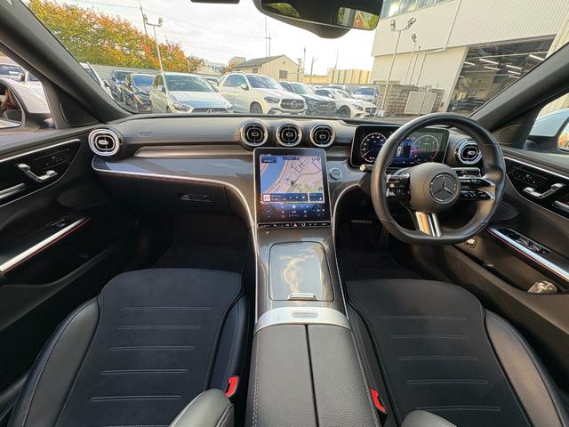 Cクラス C220dアバンギャルド AMGラインパッケージ リア・アクスルステアリング オパリスホワイト パノラミックスライディングルーフ ベーシックパッケージ AMGライン(14枚目)