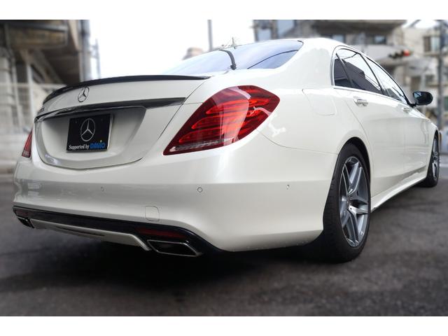 Ｓクラス Ｓ５５０ロング　正規Ｄ車　ＡＭＧライン　ＬＥＤ　ＨＤＤナビ地Ｄ　３６０°カメラ　黒革シート＋Ａ／Ｃ　ＨＵＤ　ＳＲ　ハンズフリー電動トランク　ソフトクローズ　ＡＣＣ　ディストロ＋　ＢＳＭ　ＬＫＡ　ＲＣＰＡ　ブルメスター（5枚目）