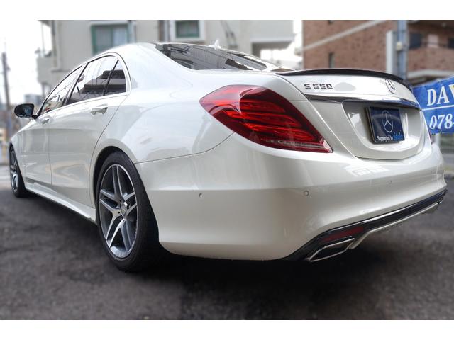 Ｓクラス Ｓ５５０ロング　正規Ｄ車　ＡＭＧライン　ＬＥＤ　ＨＤＤナビ地Ｄ　３６０°カメラ　黒革シート＋Ａ／Ｃ　ＨＵＤ　ＳＲ　ハンズフリー電動トランク　ソフトクローズ　ＡＣＣ　ディストロ＋　ＢＳＭ　ＬＫＡ　ＲＣＰＡ　ブルメスター（7枚目）