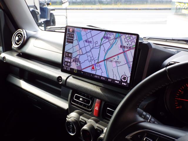 ジムニー ＸＣ　ジャオス足回り　ＤＥＡＮアルミ　オーバーフェンダー　社外前後バンパー　シートカバー　左右アームレスト　パナソニック１０インチナビＴＶ　バックカメラ　ＥＴＣ　前後ドラレコ　シートヒーター（11枚目）