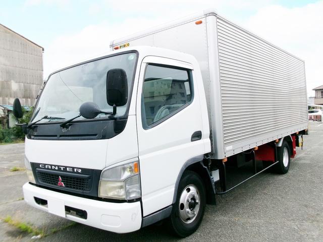 キャンター 　アルミバン　跳ね上げＰＧ付き　ＰＯＷＥＲゲート　ワイドロング　超ロング　３トン車　３ｔ　積載２．５６ｔ　ＫＫ－　排ガス浄化作業無し　トラック（5枚目）