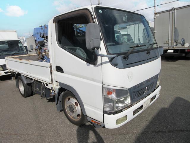 キャンター クレーン付　クレーン付平ボディ　３段ブーム　タダノ製クレーン　３方開　床鉄板　ミッション２トン　２ｔ　簡易クレーン（3枚目）