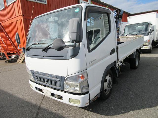 キャンター クレーン付　クレーン付平ボディ　３段ブーム　タダノ製クレーン　３方開　床鉄板　ミッション２トン　２ｔ　簡易クレーン（5枚目）