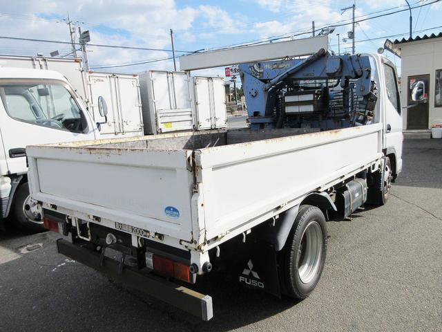 キャンター クレーン付　クレーン付平ボディ　３段ブーム　タダノ製クレーン　３方開　床鉄板　ミッション２トン　２ｔ　簡易クレーン（7枚目）