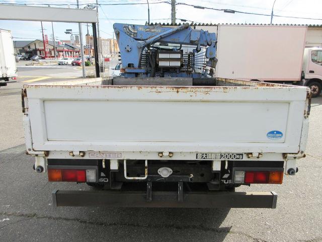 キャンター クレーン付　クレーン付平ボディ　３段ブーム　タダノ製クレーン　３方開　床鉄板　ミッション２トン　２ｔ　簡易クレーン（8枚目）