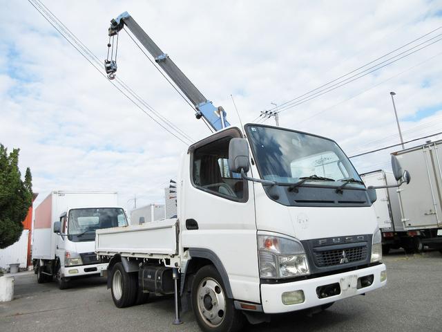 キャンター クレーン付　クレーン付平ボディ　３段ブーム　タダノ製クレーン　３方開　床鉄板　ミッション２トン　２ｔ　簡易クレーン（9枚目）