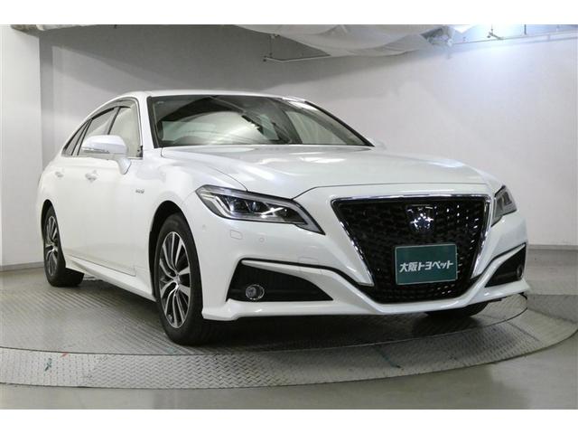 クラウンハイブリッド Ｇ　アルミ　ＬＥＤヘッド　キーフリー　横滑り防止機能　ＤＶＤ　ＥＴＣ　オートエアコン　ＡＵＸ　ＡＢＳ　メモリナビ　盗難防止装置　エアバッグ　オートクルーズコントロール　ＡＣ１００Ｖ　ドラレコ　ナビＴＶ（3枚目）