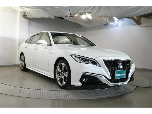 クラウンハイブリッド ＲＳアドバンス　地デジ　衝突被害軽減装置　ＬＥＤヘットライト　後カメラ　クルコン　ＡＣ　Ｐシート　エアバッグ　ナビＴＶ　セキュリティーアラーム　１００Ｖ充電　キーフリー　スマートキ　パワーウィンドウ　メモリナビ（3枚目）