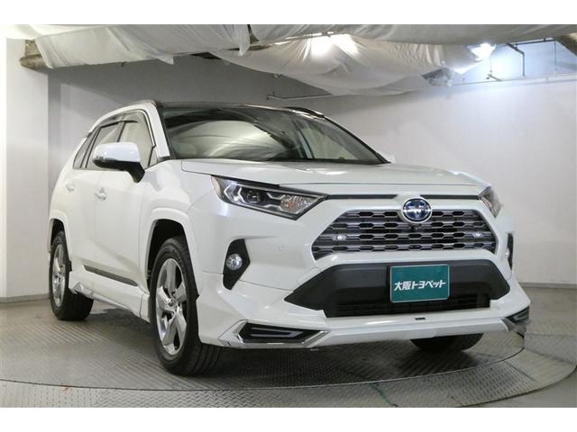 RAV4 ハイブリッドG 衝突被害軽減装置 パノラマサンルーフ AC100V電源 エアロ バックモニター 地デジTV LEDヘッドライト スマキー 電動シ-ト AWD TVナビ パワステ 横滑り防止装置 クルコン AAC AW(3枚目)