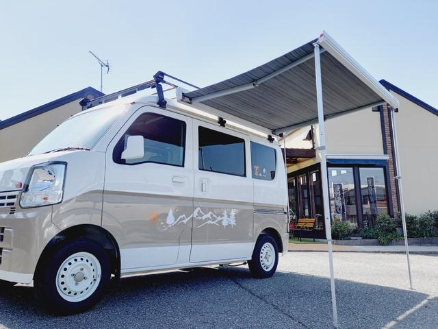 NV100クリッパーバン DX キャンピングカー 浜口モータースオリジナル 軽キャン バンコン サブバッテリー 1500Wインバーター サイドオーニング ルーフキャリア 走行充電 ACコンセント(33枚目)