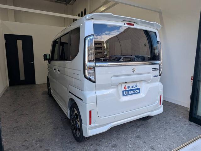 スペーシアカスタム ハイブリッドＸＳターボ　全方位モニター付き９インチメーカーナビ　スズキセーフティーサポート搭載　誤発信抑制機能　後方誤発信抑制機能　低速時ブレーキサポート　スリムサーキュレーター　オッドマン　両側電動パワースライドドア（9枚目）