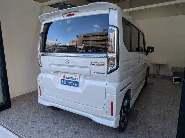 スペーシアカスタム ハイブリッドＸＳターボ　全方位モニター付き９インチメーカーナビ　スズキセーフティーサポート搭載　誤発信抑制機能　後方誤発信抑制機能　低速時ブレーキサポート　スリムサーキュレーター　オッドマン　両側電動パワースライドドア（54枚目）