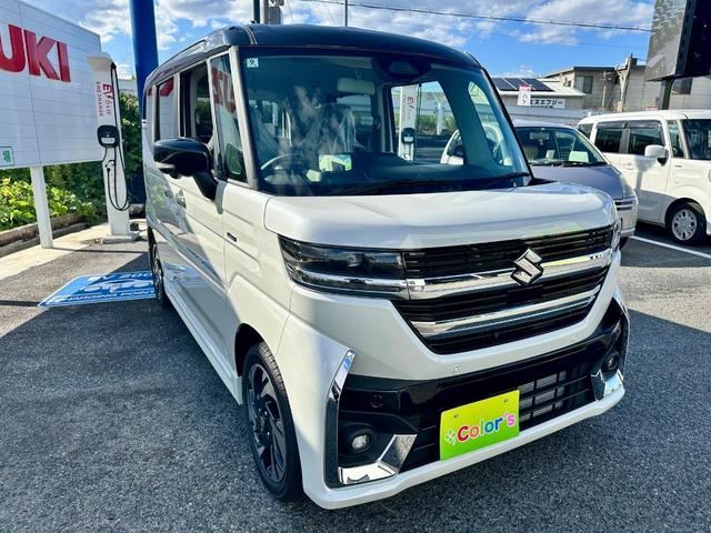 スペーシアカスタム ハイブリッドＸＳ　純正９インチメモリーナビ・スマホ接続・Ｂｌｕｅｔｏｏｔｈ　全方位カメラ　フルセグＴＶ　両側電動スライドドア　マルチユースフラップ　前席シートヒーター　ステアリングヒーター　リアスリムサーキュレーター（2枚目）