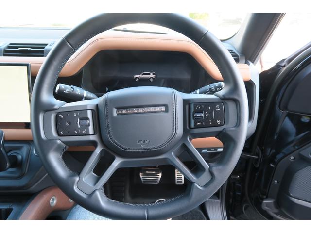 ディフェンダー １１０Ｘ　Ｄ３００　１１０　Ｘ　Ｄ３００　ディーゼルターボ　４ＷＤブラックエクステリア　コールドクライメートパック茶革ルーフキャリアサイドステップ　ＭＥＲＩＤＩＡＮサラウンドワンオーナー　新車保証付きサントリーニブラック（50枚目）