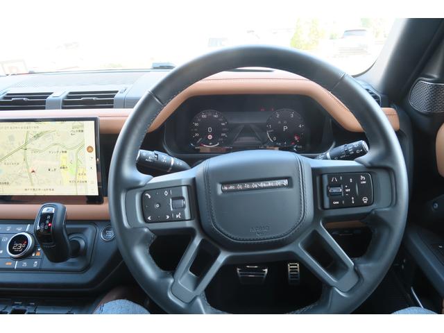 ディフェンダー １１０Ｘ　Ｄ３００　１１０　Ｘ　Ｄ３００　ディーゼルターボ　４ＷＤブラックエクステリア　コールドクライメートパック茶革ルーフキャリアサイドステップ　ＭＥＲＩＤＩＡＮサラウンドワンオーナー　新車保証付きサントリーニブラック（56枚目）