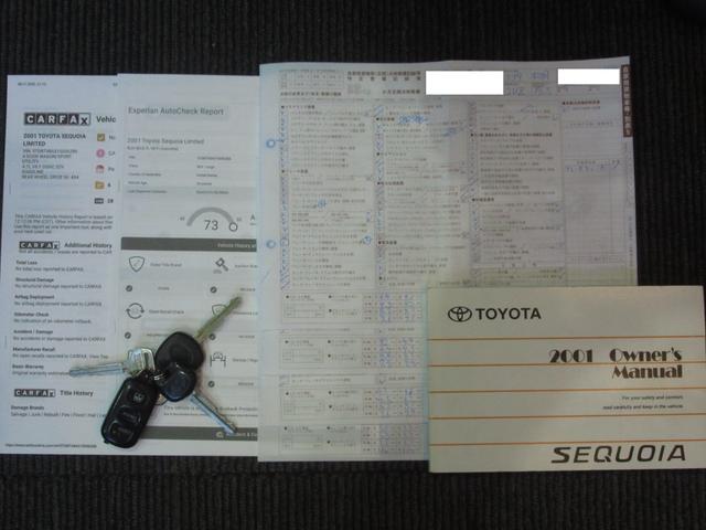 セコイア リミテッド CARFAXオートチェック付 走行85.372MIL 2001年モデル2006年登録 4WD切替式 2RDベンチシート 3RDシート付 11NO登録 20インチアルミ NITTOマッドタイヤ(67枚目)