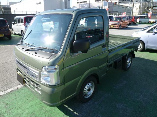 キャリイトラック KCエアコン・パワステ 届出済み未使用車 スズキセーフティサポート 衝突被害軽減ブレーキ パワーウインドウ パワードアロック リモコンキー 新車保証書付き マット・バイザー付き 新色アイビーグリーンメタリック(8枚目)