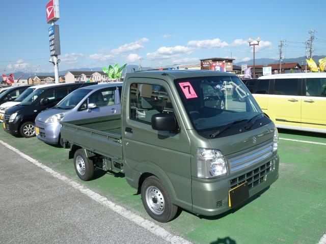 キャリイトラック KCエアコン・パワステ 届出済み未使用車 スズキセーフティサポート 衝突被害軽減ブレーキ パワーウインドウ パワードアロック リモコンキー 新車保証書付き マット・バイザー付き 新色アイビーグリーンメタリック(31枚目)