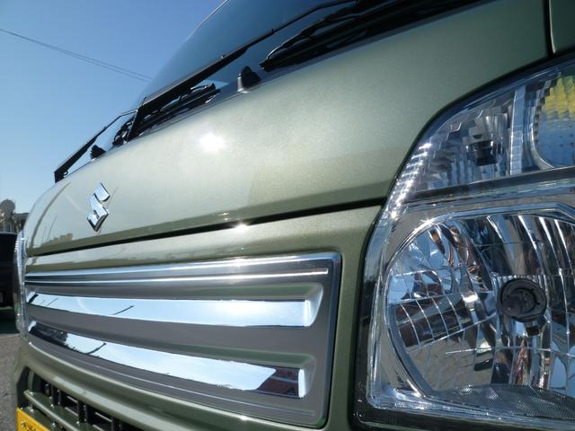 キャリイトラック KCエアコン・パワステ 届出済み未使用車 スズキセーフティサポート 衝突被害軽減ブレーキ パワーウインドウ パワードアロック リモコンキー 新車保証書付き マット・バイザー付き 新色アイビーグリーンメタリック(34枚目)