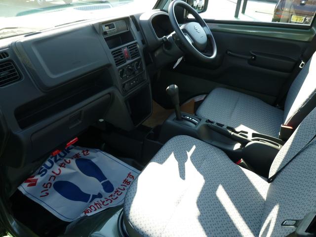 キャリイトラック KCエアコン・パワステ 届出済み未使用車 スズキセーフティサポート 衝突被害軽減ブレーキ パワーウインドウ パワードアロック リモコンキー 新車保証書付き マット・バイザー付き 新色アイビーグリーンメタリック(41枚目)