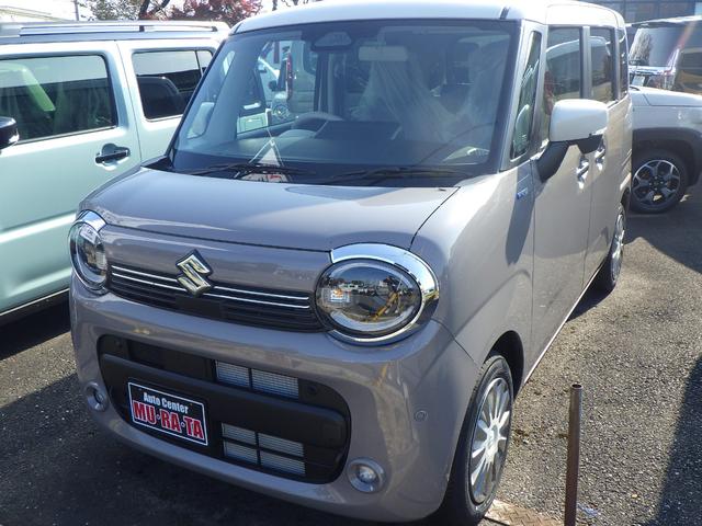 ワゴンＲスマイル ハイブリッドＸ　ツートン　ＤＳＢＳＩＩ　キーフリー　電動パーキング　ＬＥＤヘッドライト　前席シートヒーター　アイドリングストップ　両側パワースライドドア　３６０°プレミアムＵＶ＆ＩＲカットガラス　ファブリックシート（2枚目）