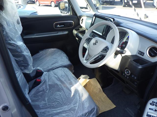 ワゴンＲスマイル ハイブリッドＸ　ツートン　ＤＳＢＳＩＩ　キーフリー　電動パーキング　ＬＥＤヘッドライト　前席シートヒーター　アイドリングストップ　両側パワースライドドア　３６０°プレミアムＵＶ＆ＩＲカットガラス　ファブリックシート（20枚目）