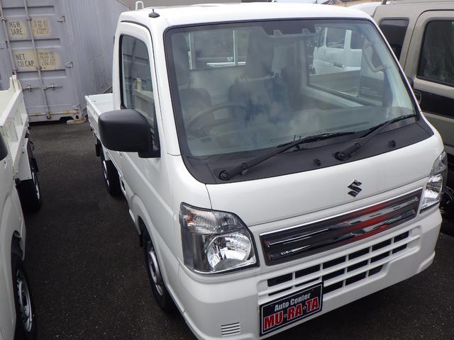 キャリイトラック ＫＣエアコン・パワステ　４ＷＤ　４ＡＴ　ＤＣＢＳ　キーレス　パワーウンドウ　３方開荷台　ＡＭ　ＦＭラジオ　アイドリングストップ　エアコン　パワステ　アングル　間欠ワイパー　両席エアバッグ　ＡＢＳ（2枚目）