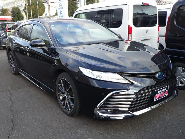 カムリ Ｇレザーパッケージ　ＪＢＬ純正ディスプレイオーディオ　ナビ　ドラレコ前　バックカメラ　ＥＴＣ　革巻きハンドル　１８インチＡＷ　Ｗエアバッグ　ＡＢＳ　キーフリー　マット　バイザー（2枚目）