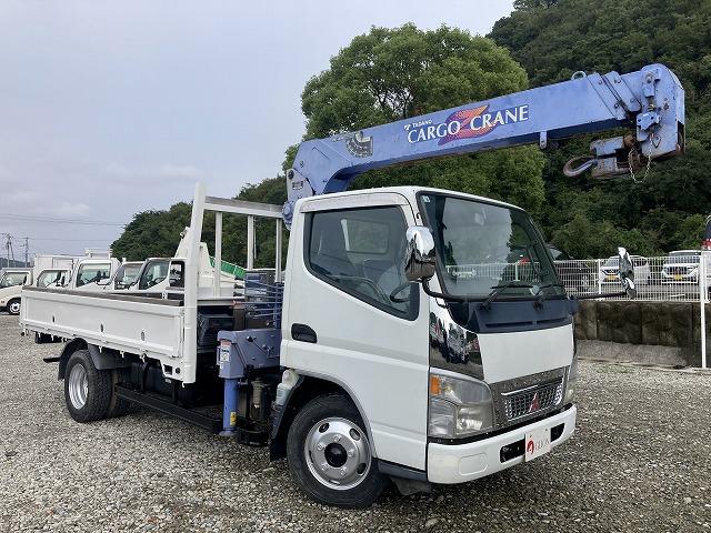 キャンター ２ｔ積・３段クレーン・タダノＺＲ２６３・フックイン・５ＭＴ　２ｔ積・３段クレーン・タダノＺＲ２６３・フックイン・５ＭＴ・３ペダル・荷台鉄板張り・ロープ穴３対・クレーン同年式・メッキパーツ・シートカバー・荷台内寸　Ｌ３４５４　Ｗ１７８８　Ｈ４１０（3枚目）