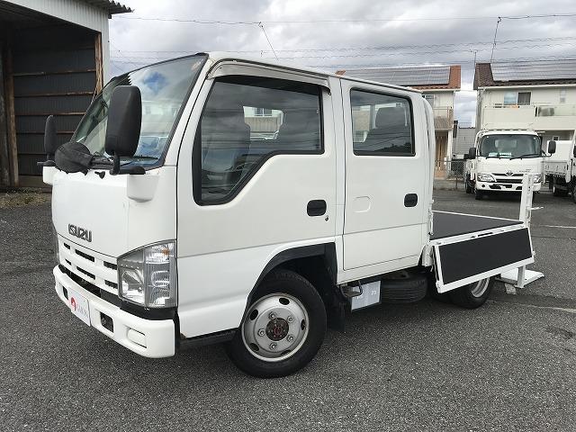 エルフトラック 4WD・垂直パワーゲート付・Wキャブ・AT車 4WD 垂直パワーゲート付 Wキャブ AT車 アイドリングストップ ETC キーレス 荷台内寸 L2056 W1617 H376 ステージ長さ543 極東開発製 V300-1SKT2(9枚目)