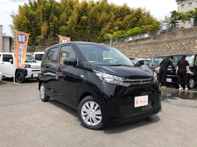 ｅＫワゴン Ｍ　届出済未使用車　衝突軽減ブレーキバックカメラ　クリアランスソナー　レーンアシスト　衝突被害軽減システム　オートライト　スマートキー　アイドリングストップ　電動格納ミラー　シートヒーター　ベンチシート（7枚目）