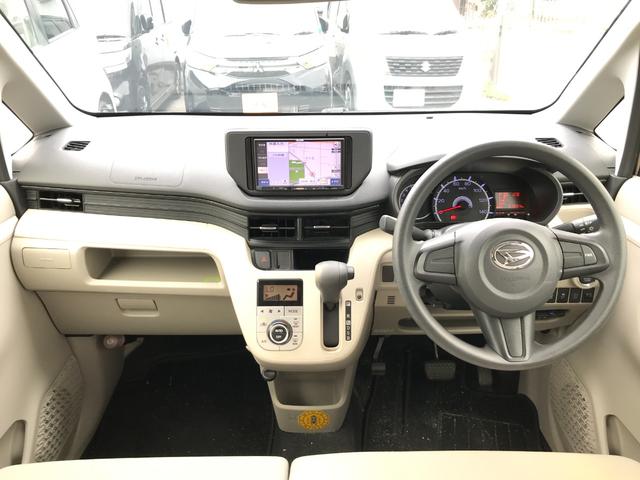 ムーヴ Ｘ　ＳＡ　ＥＴＣ　ナビ　ＴＶ　クリアランスソナー　衝突被害軽減システム　オートライト　スマートキー　アイドリングストップ　電動格納ミラー　ベンチシート　ＣＶＴ　盗難防止システム　ＡＢＳ　ＥＳＣ　ＣＤ　ＵＳＢ（7枚目）