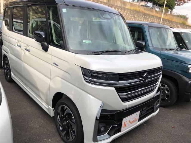 スペーシアカスタム ハイブリッドＸＳ　両側電動スライドドア　クリアランスソナー　オートクルーズコントロール　レーンアシスト　衝突被害軽減システム　オートライト　ＬＥＤヘッドランプ　スマートキー　アイドリングストップ　電動格納ミラー（7枚目）