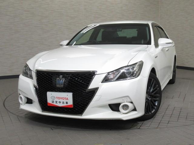 クラウンハイブリッド アスリートS ブラックスタイル キーレスエントリー 横滑り防止 ナビTV オートクルーズ フルセグテレビ 本革 エアコン AW Bカメラ カーテンエアバッグ スマキー DVD再生 ワンオーナー ABS 盗難防止システム ETC車載器(4枚目)