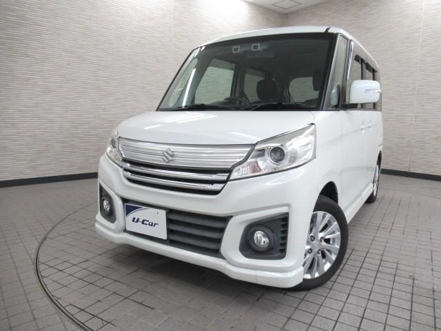 スペーシアカスタム GS 左パワースライド ナビテレビ Sエネチャージ アルミホイール フルセグTV パワステ バックモニター DVD再生 ABS エアコン スマートキー 横滑り防止装置 Wエアバック キーフリー メモリーナビ(3枚目)